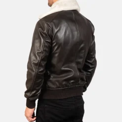 Airin G-1 Brown Leather Bomber Jacket