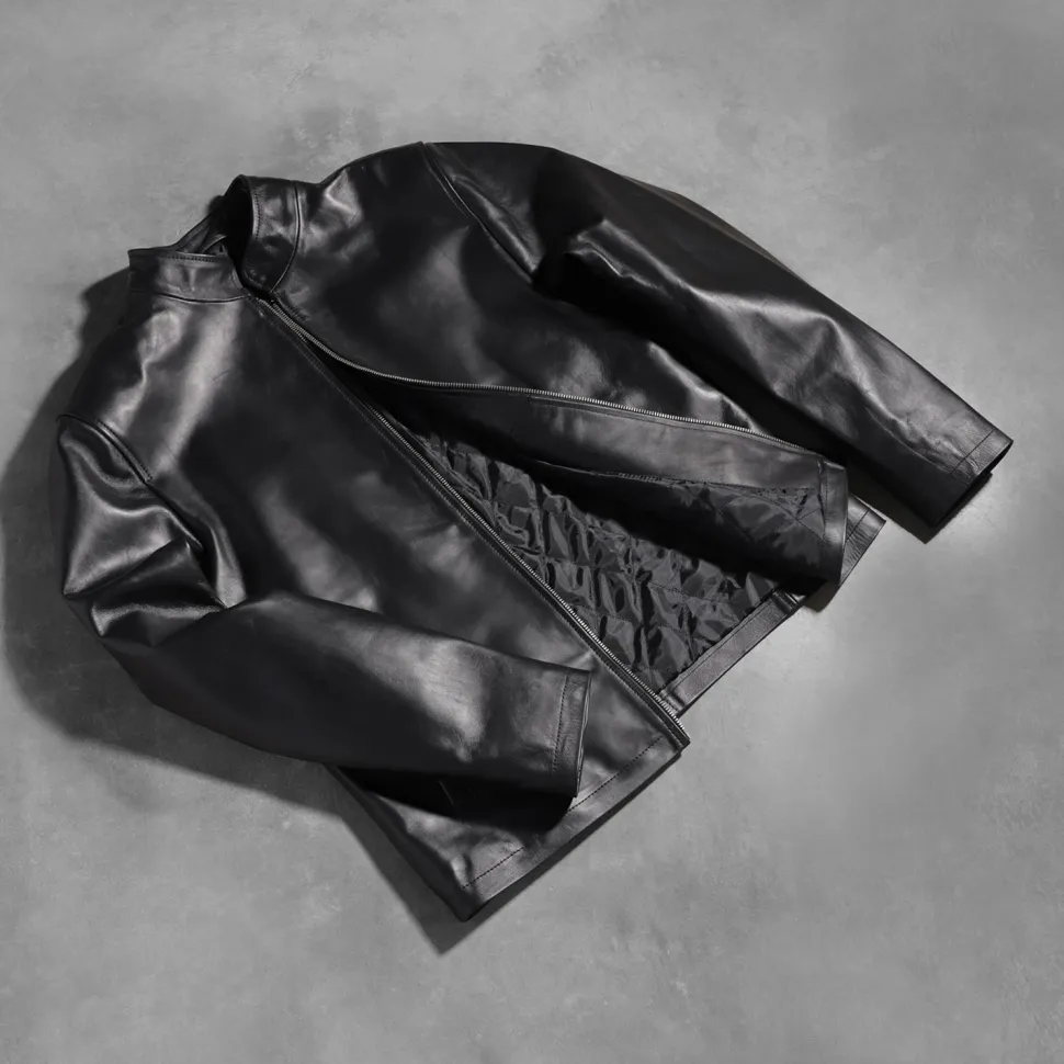 Alex Black Leather Biker Jacket