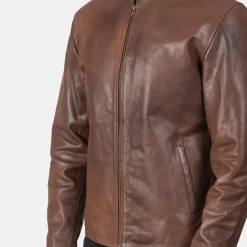 Alex Brown Leather Biker Jacket