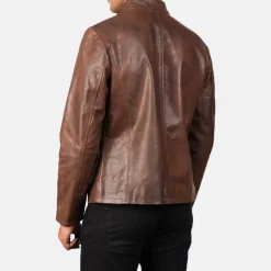 Alex Brown Leather Biker Jacket