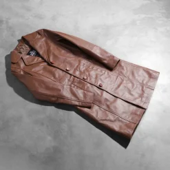 Alexis Brown Single Breasted Leather Coat