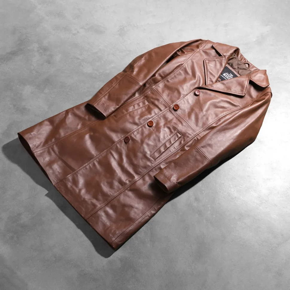 Alexis Brown Single Breasted Leather Coat