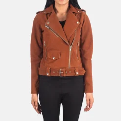 Alison Brown Suede Biker Jacket