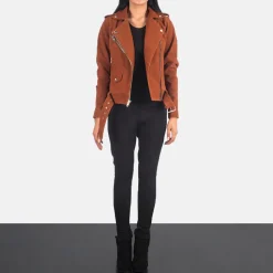 Alison Brown Suede Biker Jacket