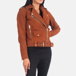 Alison Brown Suede Biker Jacket