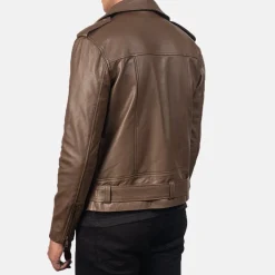 Allaric Alley Mocha Leather Biker Jacket