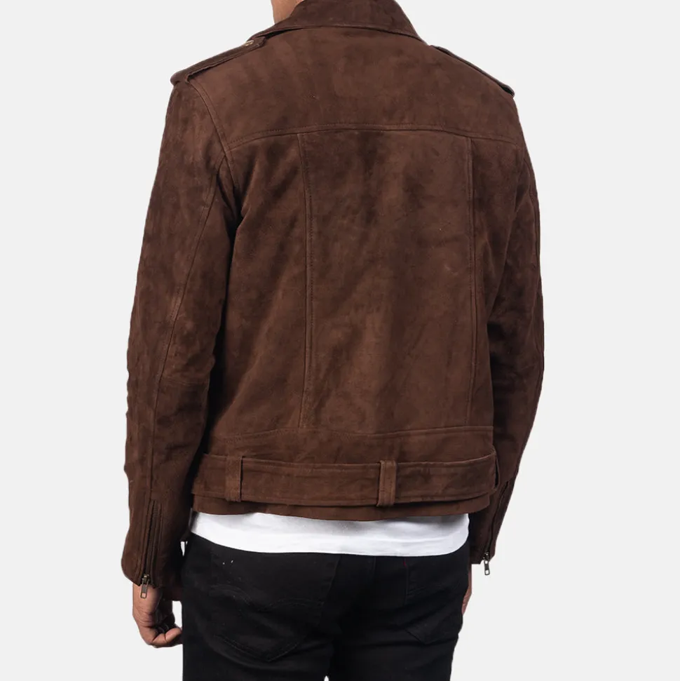 Allaric Alley Mocha Suede Biker Jacket