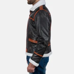 Alpine Brown Fur Leather Jacket