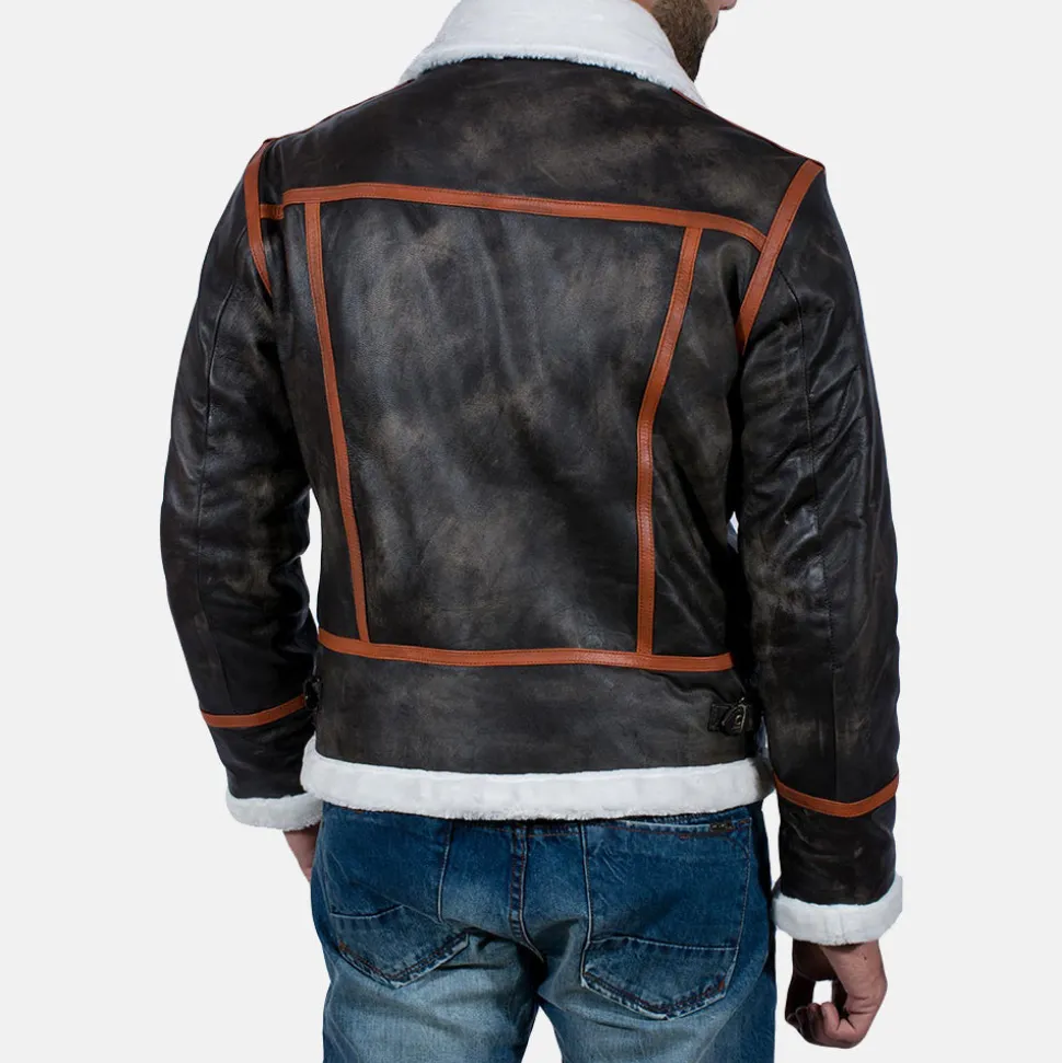 Alpine Brown Fur Leather Jacket