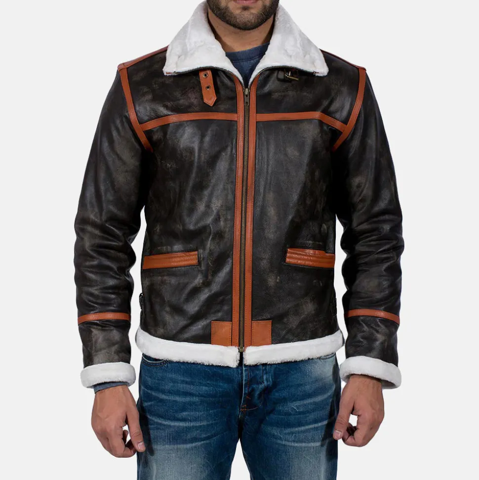 Alpine Brown Fur Leather Jacket