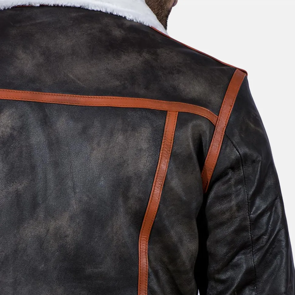 Alpine Brown Fur Leather Jacket