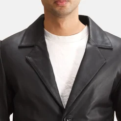 Alyson Black Leather Blazer