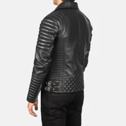 Armand Black Leather Biker Jacket