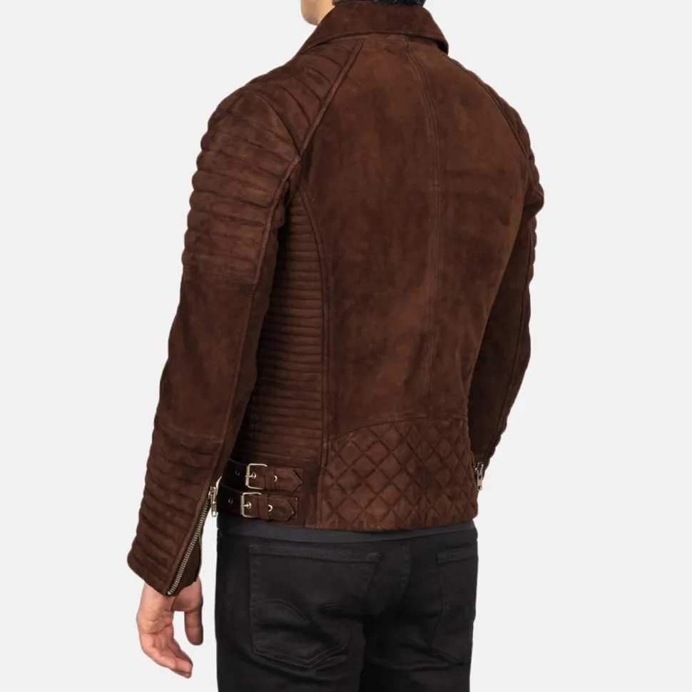 Armand Mocha Suede Biker Jacket