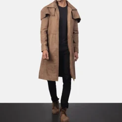 Army Brown Leather Duster