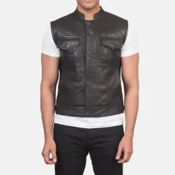 Atlas Moto Brown Leather Vest