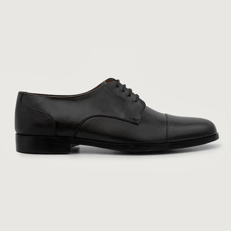 Attorney Derby Black Leather Shoes