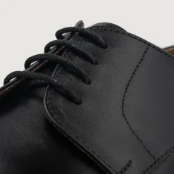 Attorney Derby Black Leather Shoes