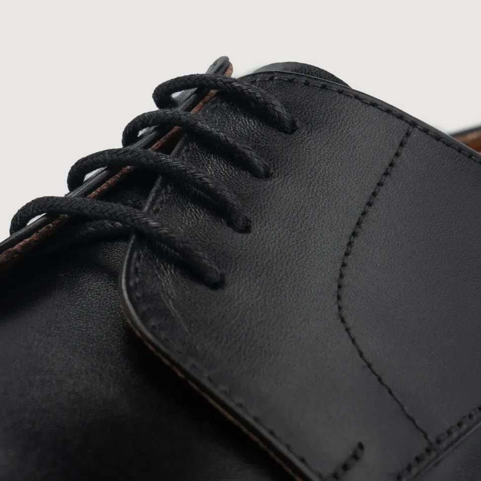 Attorney Derby Black Leather Shoes