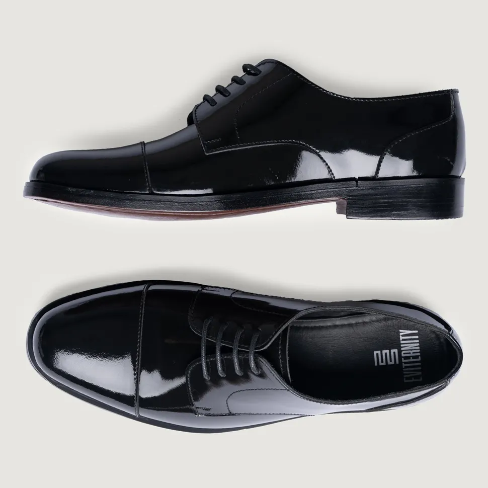 Attorney Derby Black Patent Leather Shoes