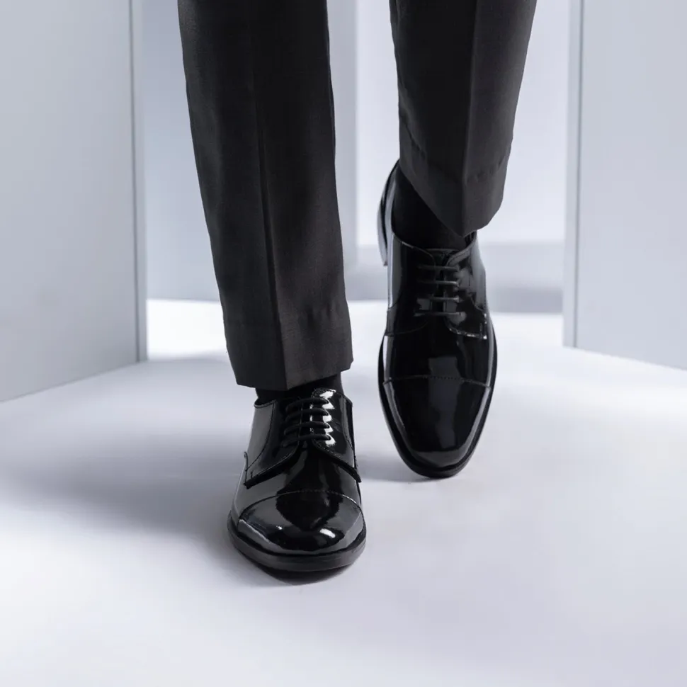 Attorney Derby Black Patent Leather Shoes