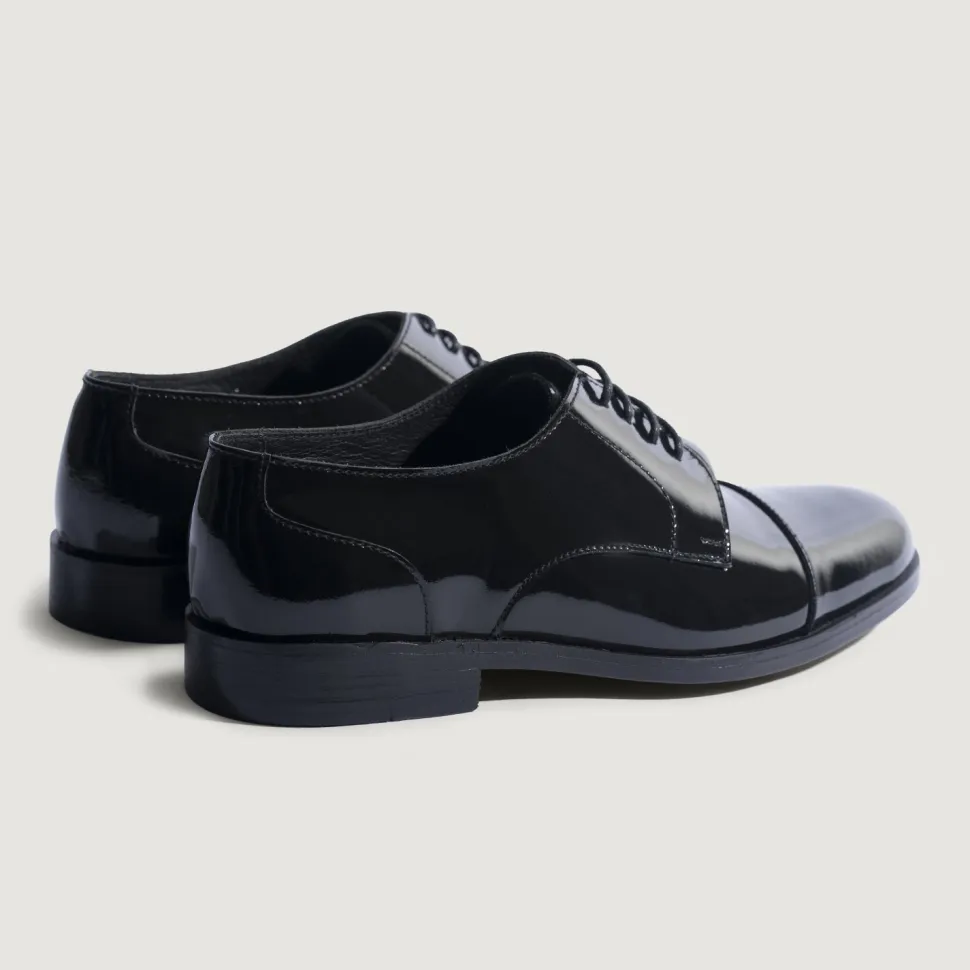 Attorney Derby Black Patent Leather Shoes