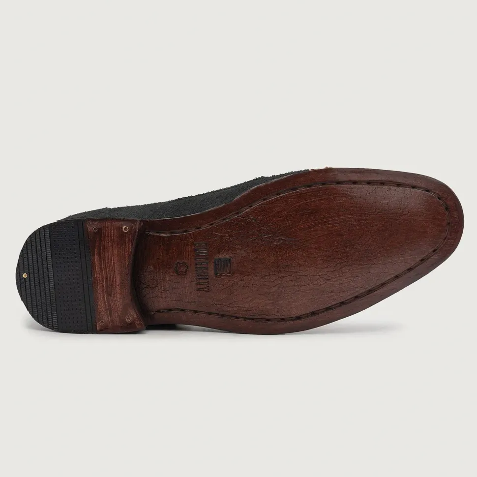 Attorney Derby Black Suede Leather Shoes