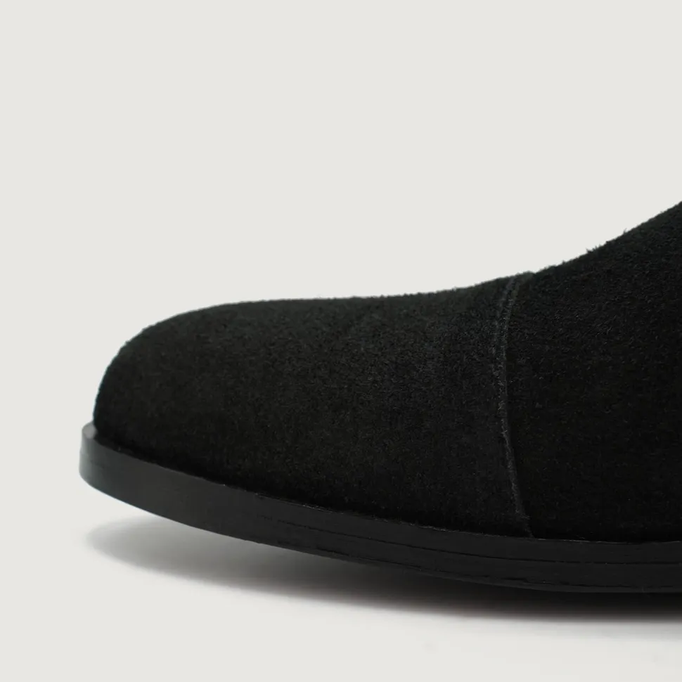 Attorney Derby Black Suede Leather Shoes