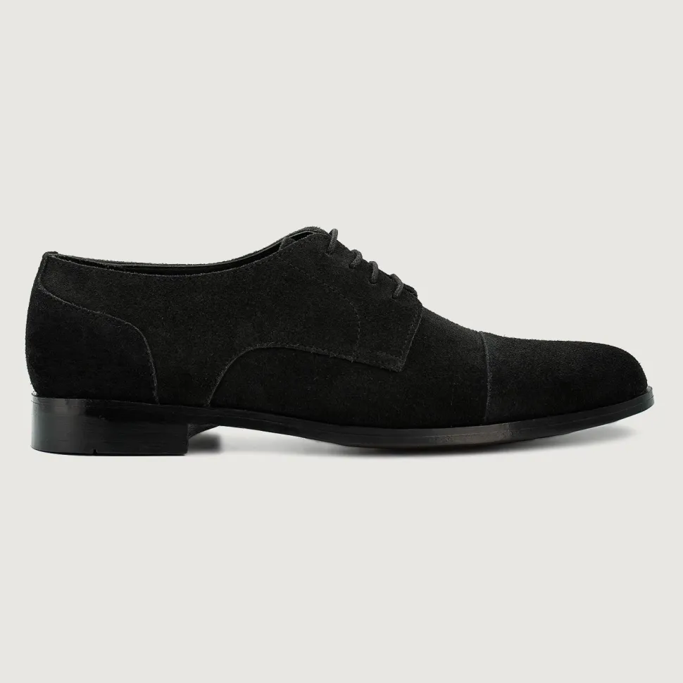 Attorney Derby Black Suede Leather Shoes