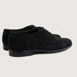 Attorney Derby Black Suede Leather Shoes