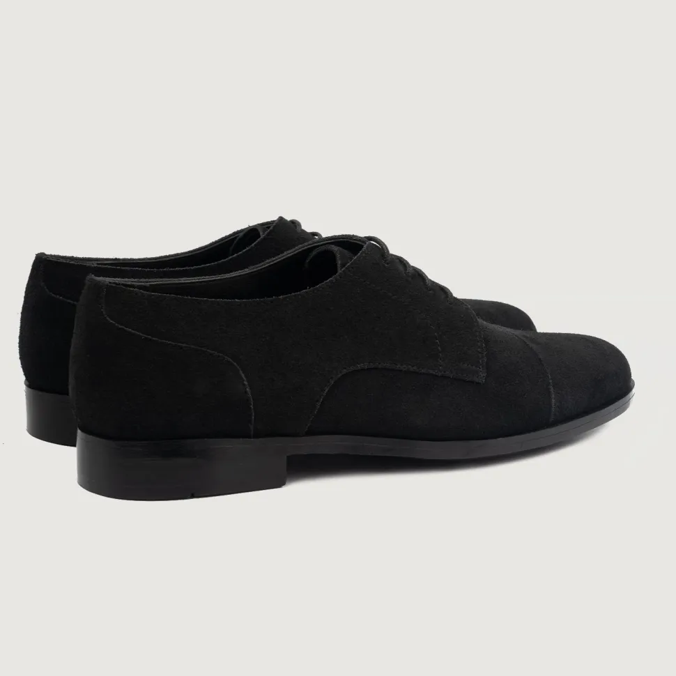 Attorney Derby Black Suede Leather Shoes