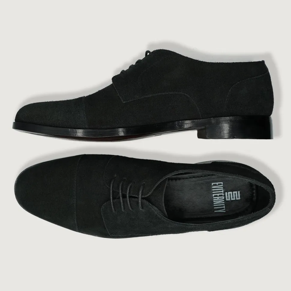 Attorney Derby Black Suede Leather Shoes
