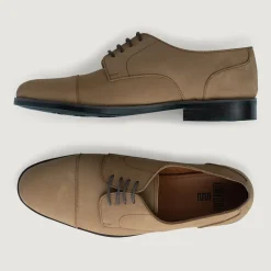 Attorney Derby Brown Nubuck Leather Shoes - StudGuard