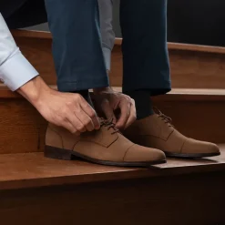 Attorney Derby Brown Nubuck Leather Shoes