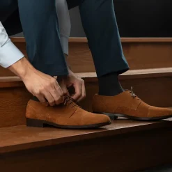 Attorney Derby Brown Suede Leather Shoes