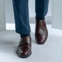 Attorney Derby Burnished Brown Leather Shoes