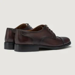 Attorney Derby Burnished Brown Leather Shoes - StudGuard
