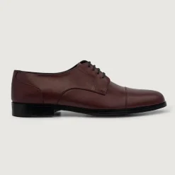 Attorney Derby Maroon Leather Shoes