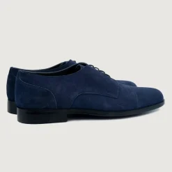 Attorney Derby Midnight Blue Suede Leather Shoes