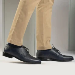 Attorney Derby Midnight Blue Leather Shoes