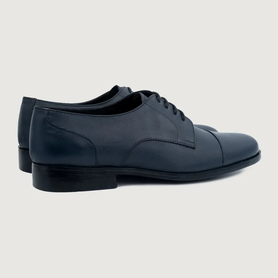 Attorney Derby Midnight Blue Leather Shoes