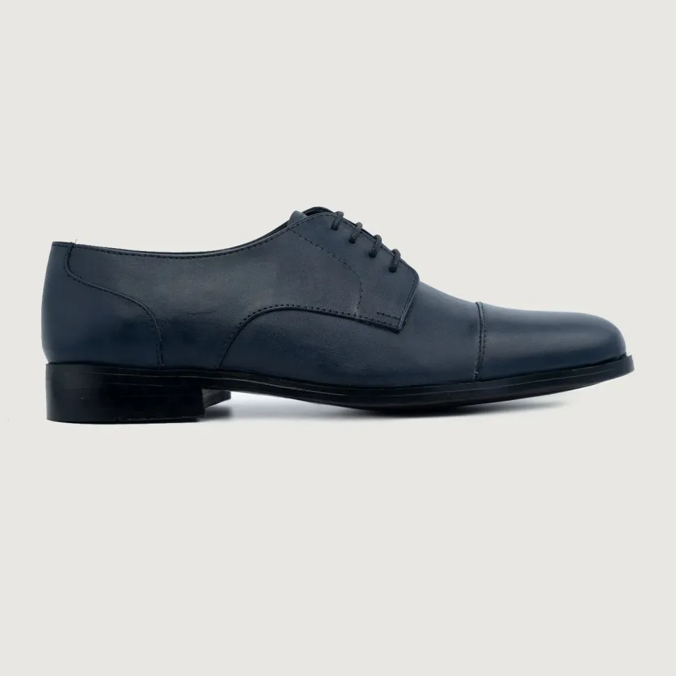 Attorney Derby Midnight Blue Leather Shoes