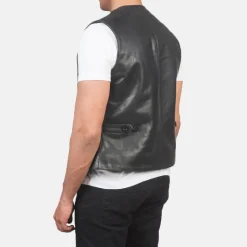 Auden Black Leather Vest