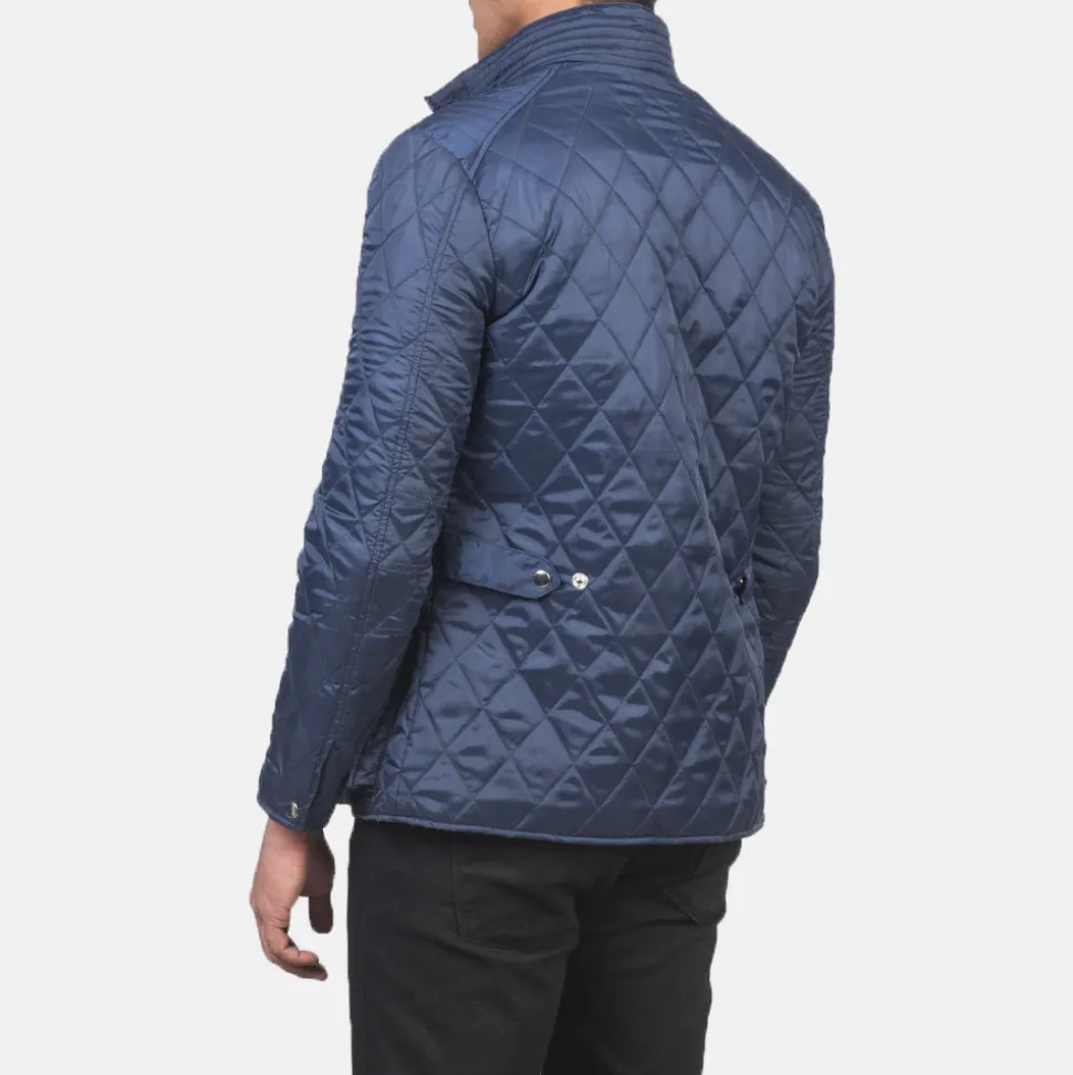 Barry Quilted Blue Windbreaker Jacket