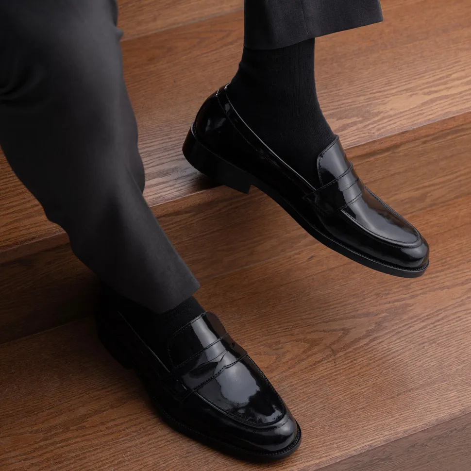 Baxton Black Patent Leather Loafers