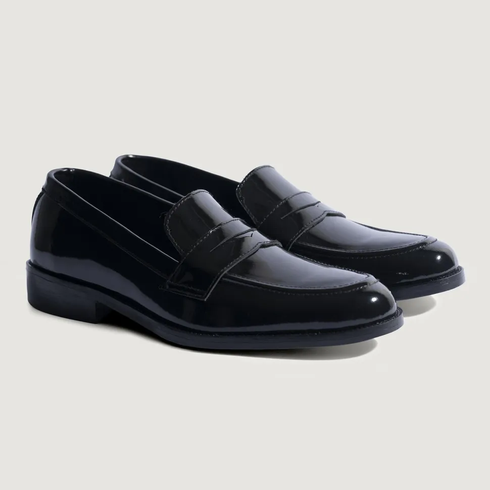 Baxton Black Patent Leather Loafers