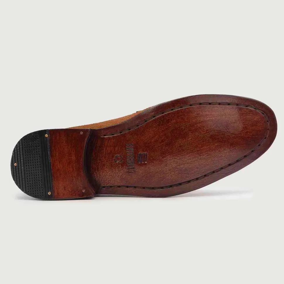 Baxton Brown Suede Leather Loafers