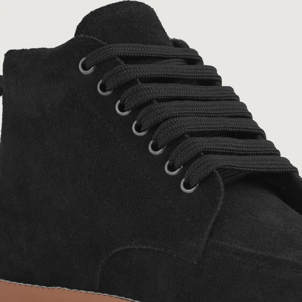 Bearman Moc Toe Black Suede Boots