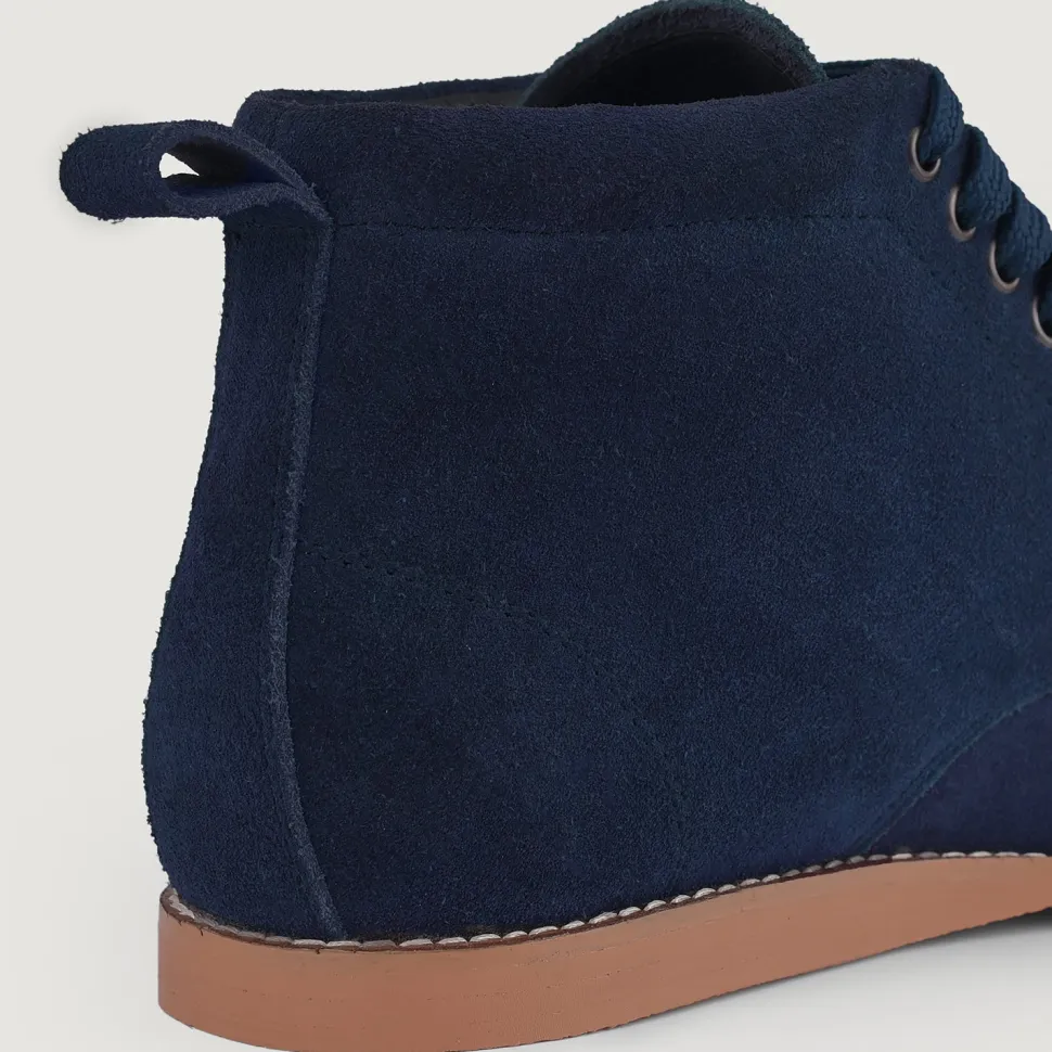 Bearman Moc Toe Blue Suede Boots