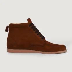 Bearman Moc Toe Brown Suede Boots